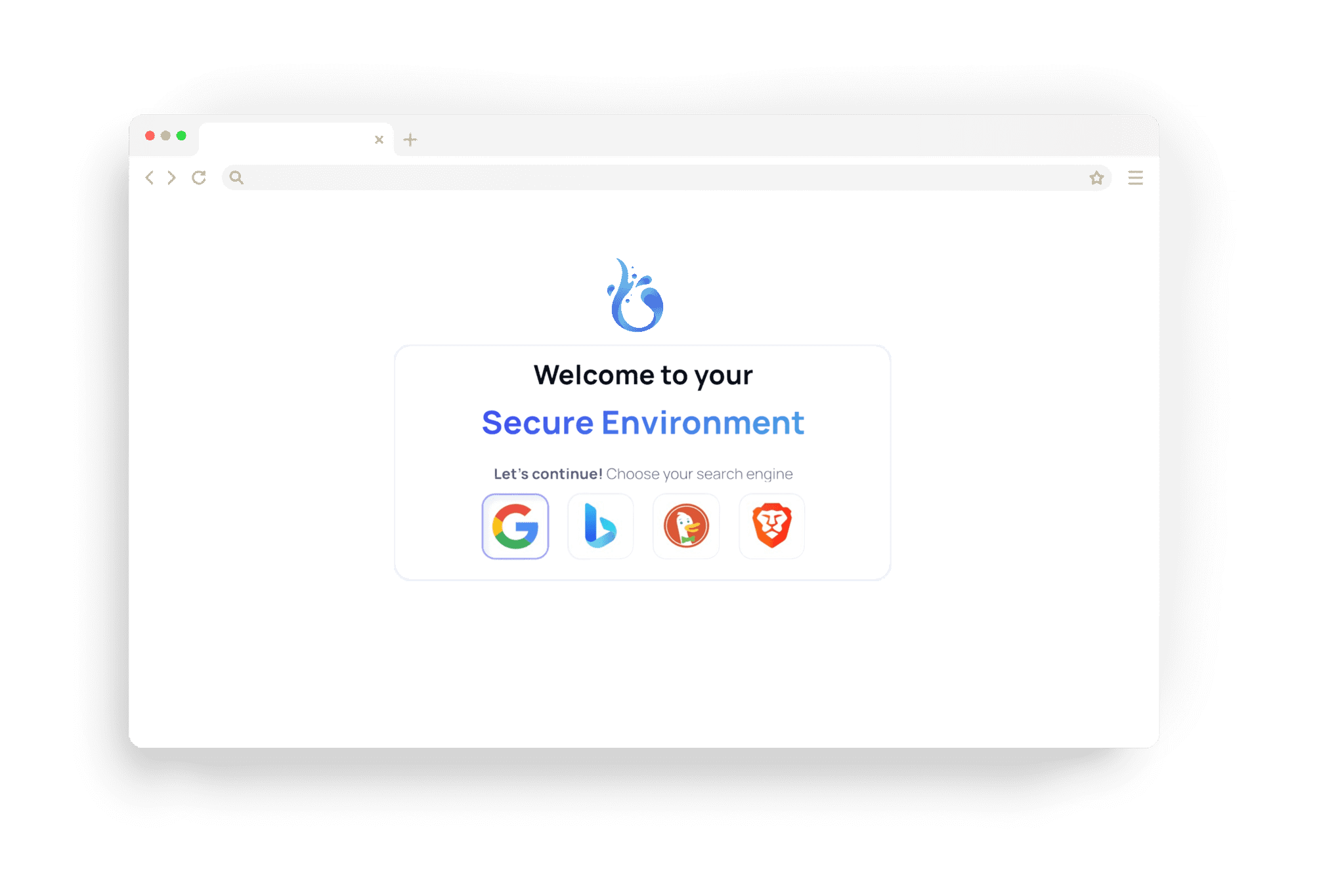 Illustration of a cloud browser